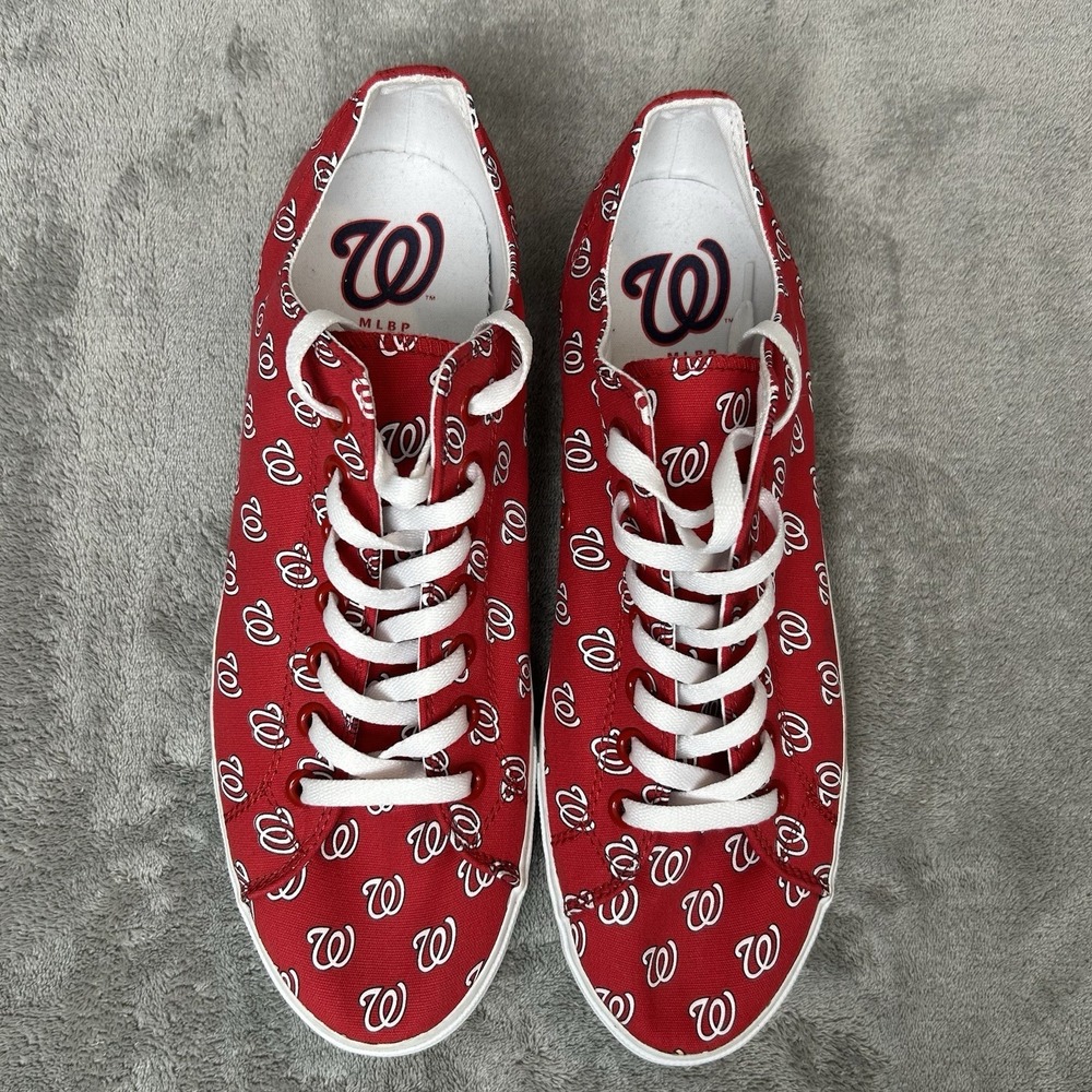 Washington Nationals Row One Unisex Platform Canvas Shoes - Men's Sz 12; W 13.5